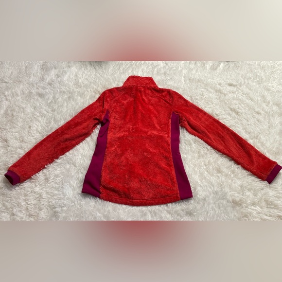 The North Face Jacket Womens S Red Pink Tech Osito Full Zip Fleece Cozy Furry - Picture 11 of 12